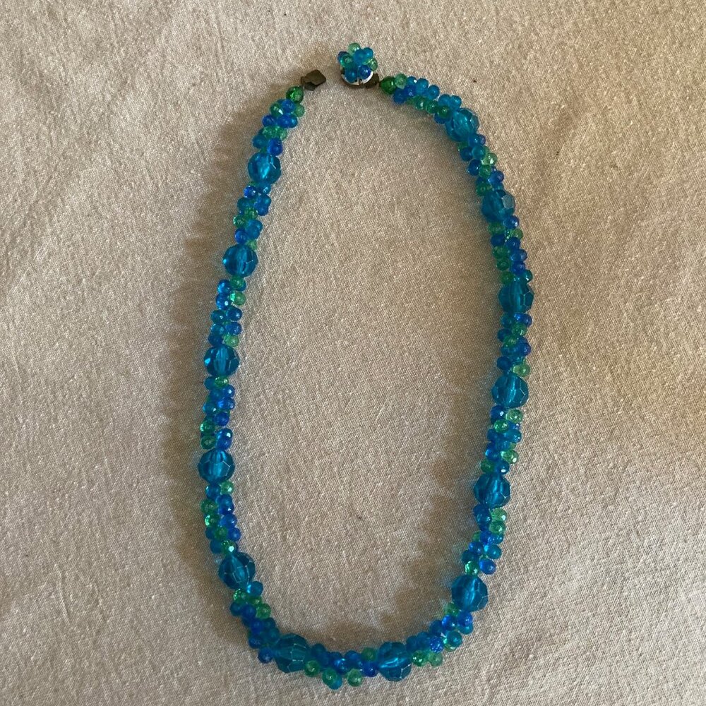 Vintage West Germany Bead Cluster Necklace - Picture 5 of 16